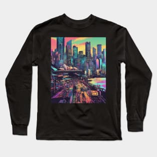 Always Vibrant  Sidney Australia Long Sleeve T-Shirt